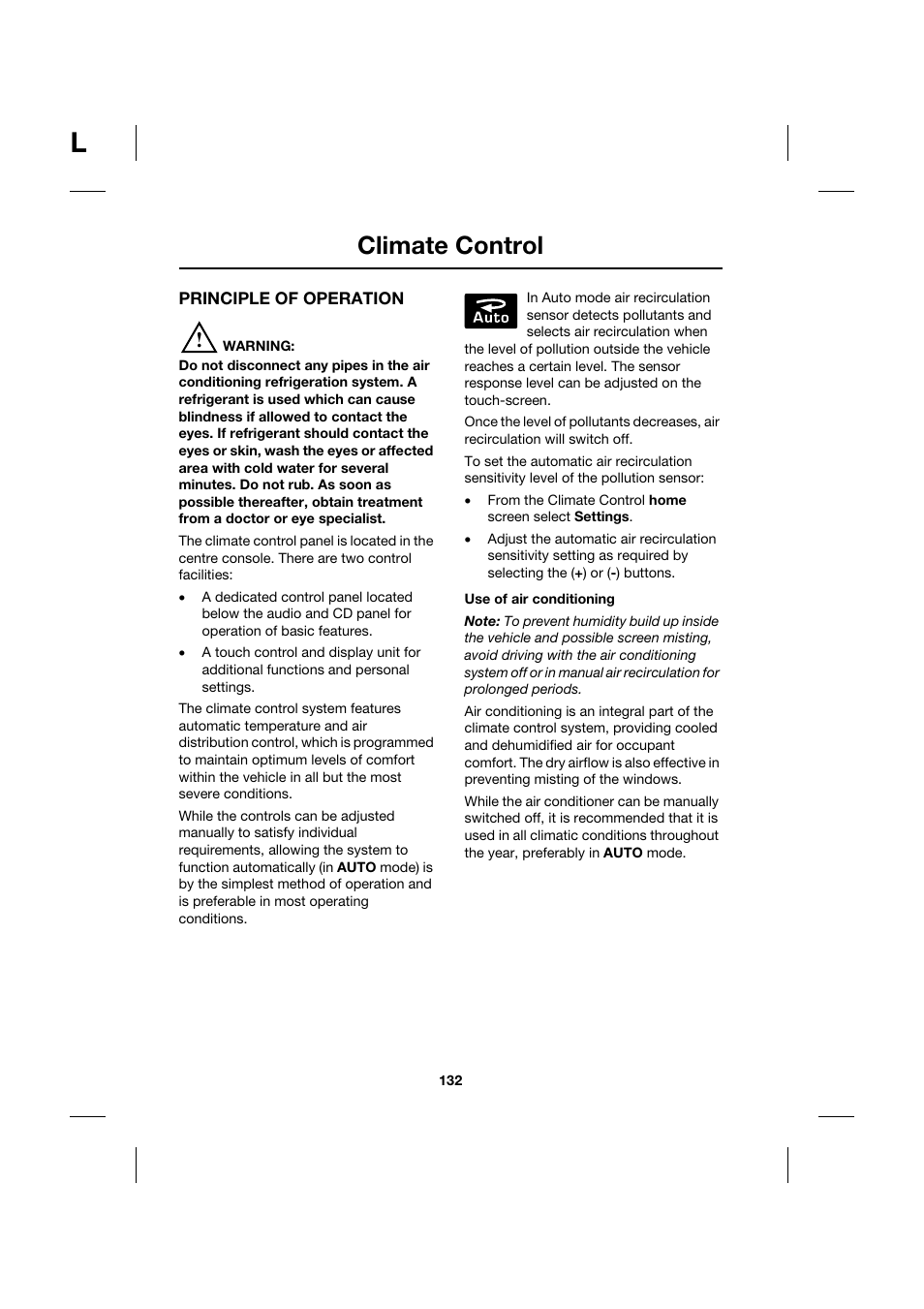 Climate control | Jaguar XK JJM 18 02 30 701 User Manual | Page 123 / 260