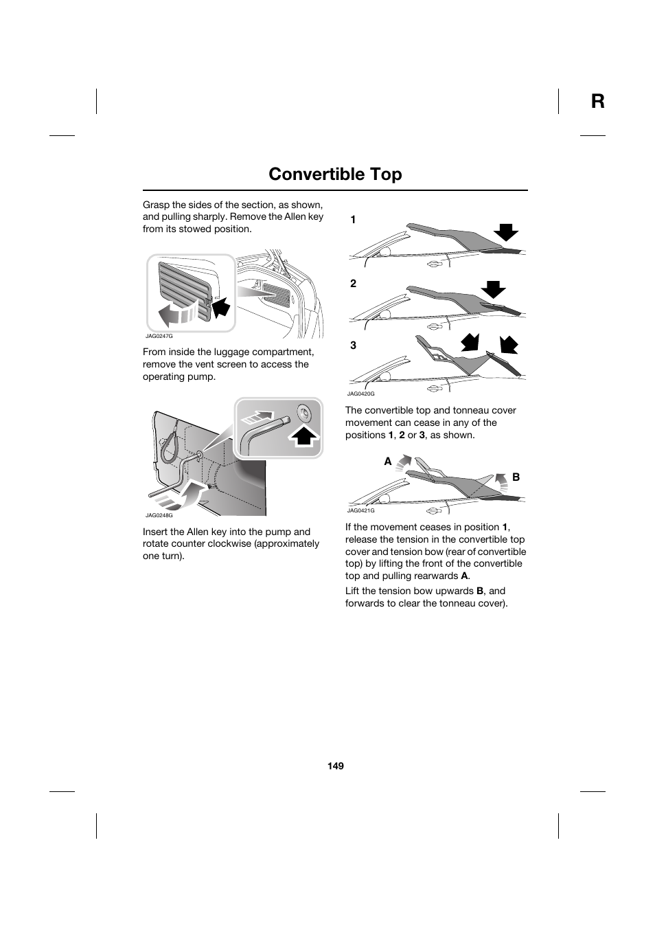 Convertible top | Jaguar XK JJM 18 02 30 701 User Manual | Page 132 / 260