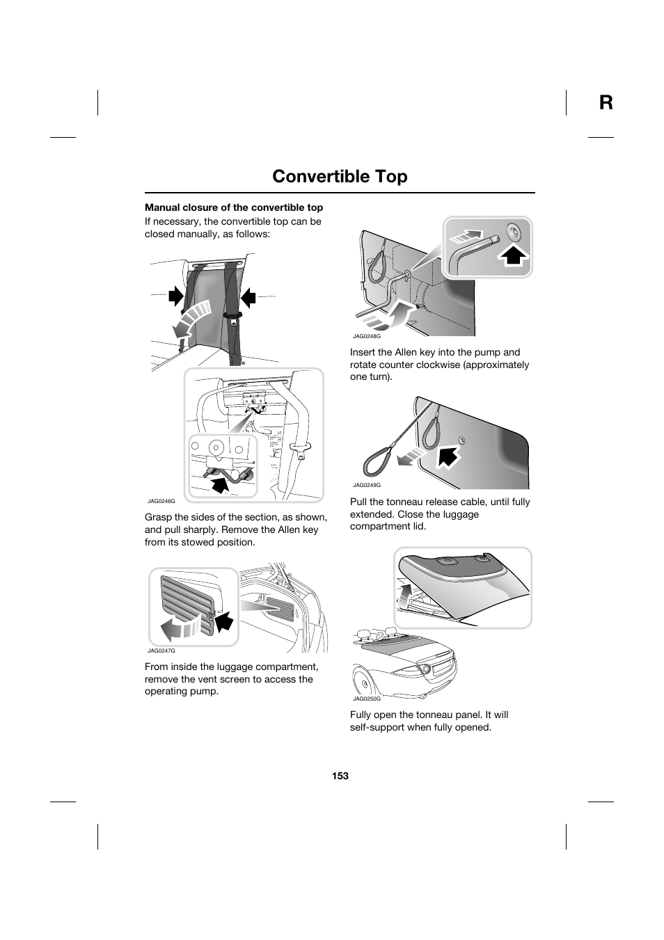 Convertible top | Jaguar XK JJM 18 02 30 701 User Manual | Page 136 / 260