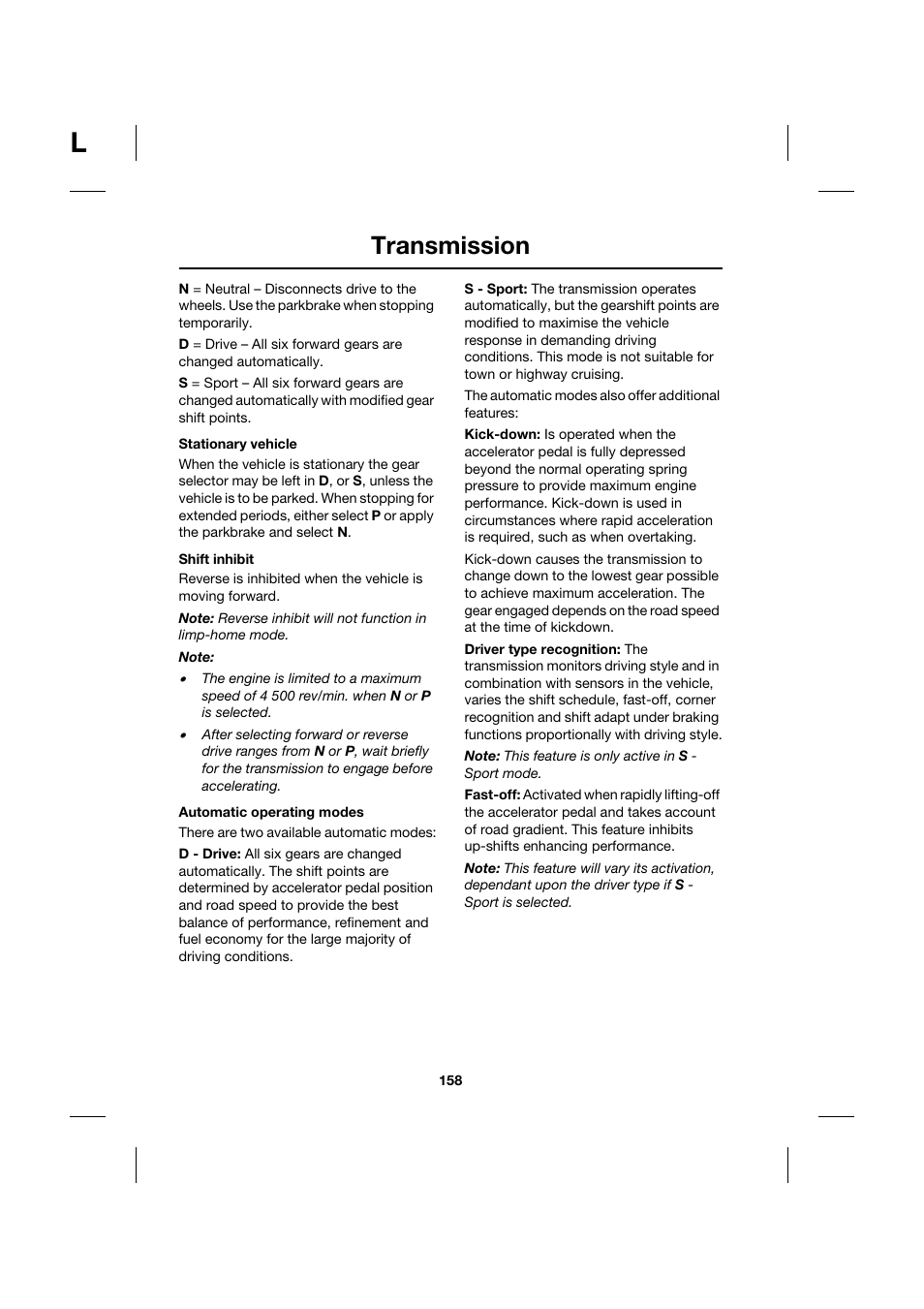 Transmission | Jaguar XK JJM 18 02 30 701 User Manual | Page 141 / 260