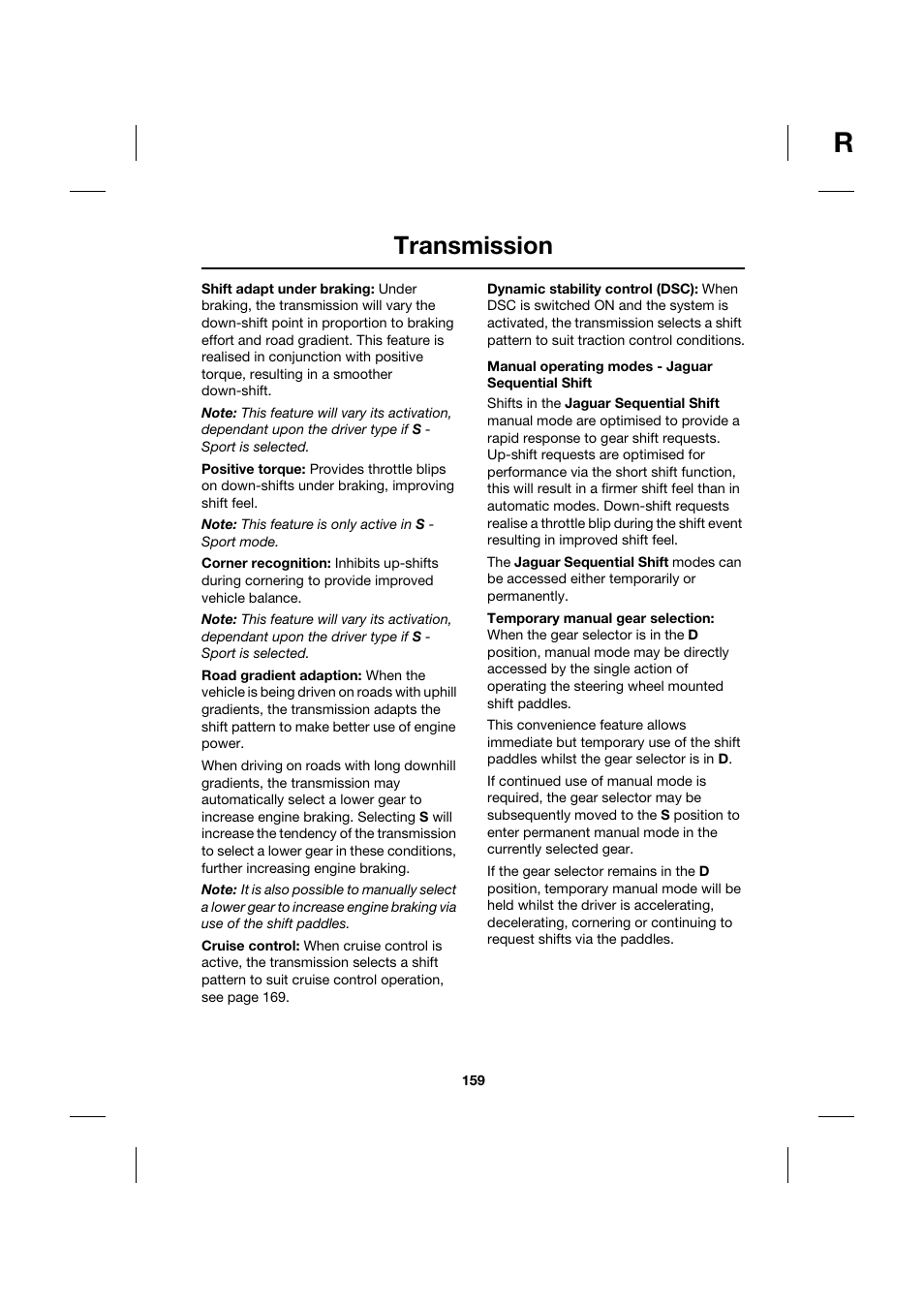 Transmission | Jaguar XK JJM 18 02 30 701 User Manual | Page 142 / 260