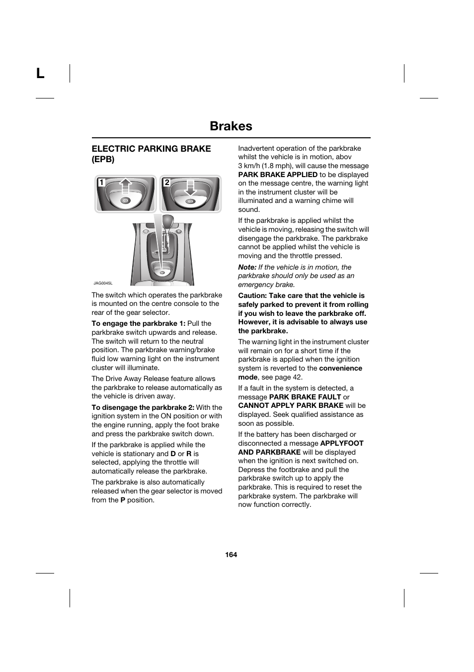 Brakes | Jaguar XK JJM 18 02 30 701 User Manual | Page 147 / 260