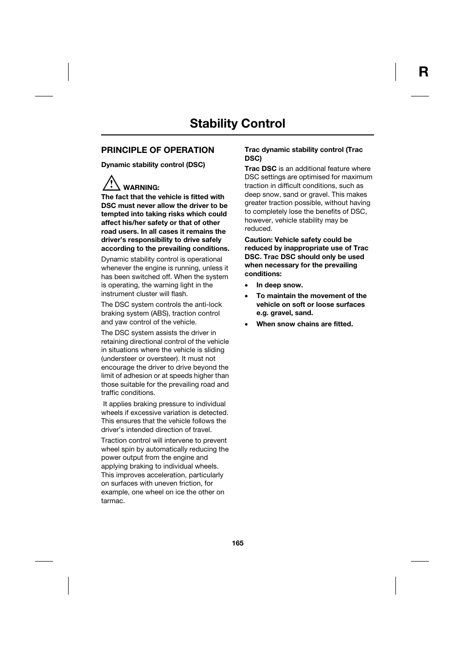 Stability control | Jaguar XK JJM 18 02 30 701 User Manual | Page 148 / 260