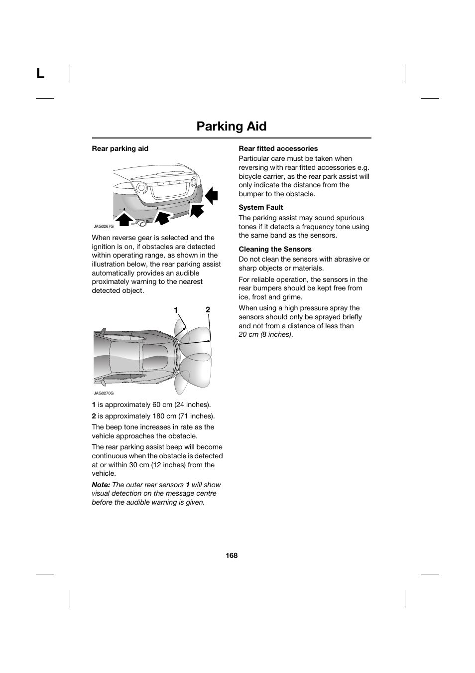 Parking aid | Jaguar XK JJM 18 02 30 701 User Manual | Page 151 / 260