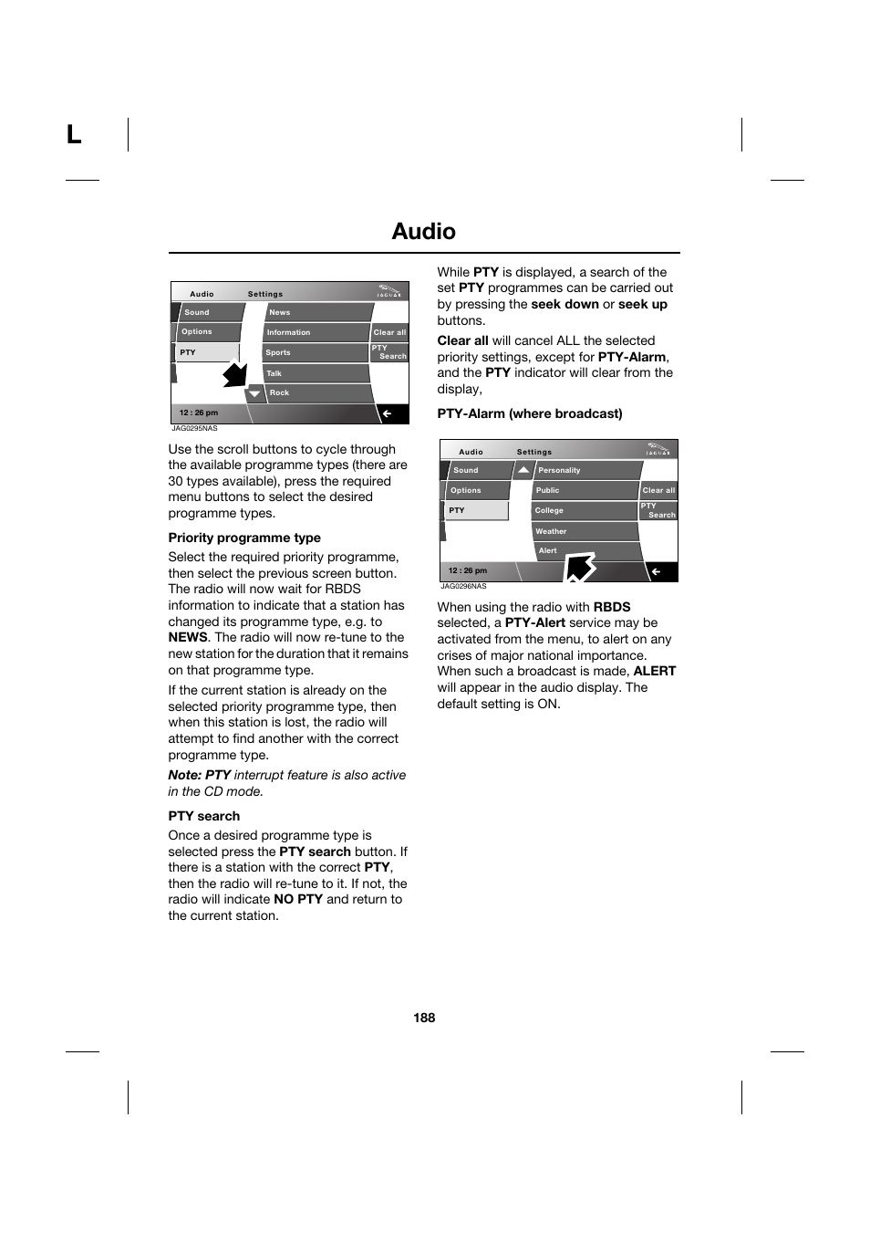 Audio | Jaguar XK JJM 18 02 30 701 User Manual | Page 163 / 260