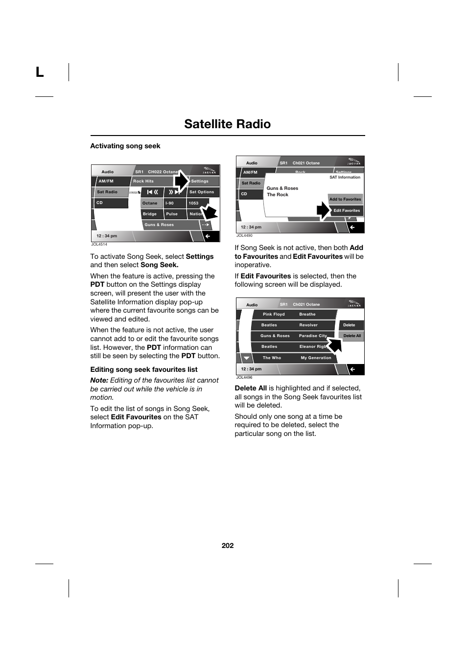 Satellite radio | Jaguar XK JJM 18 02 30 701 User Manual | Page 177 / 260