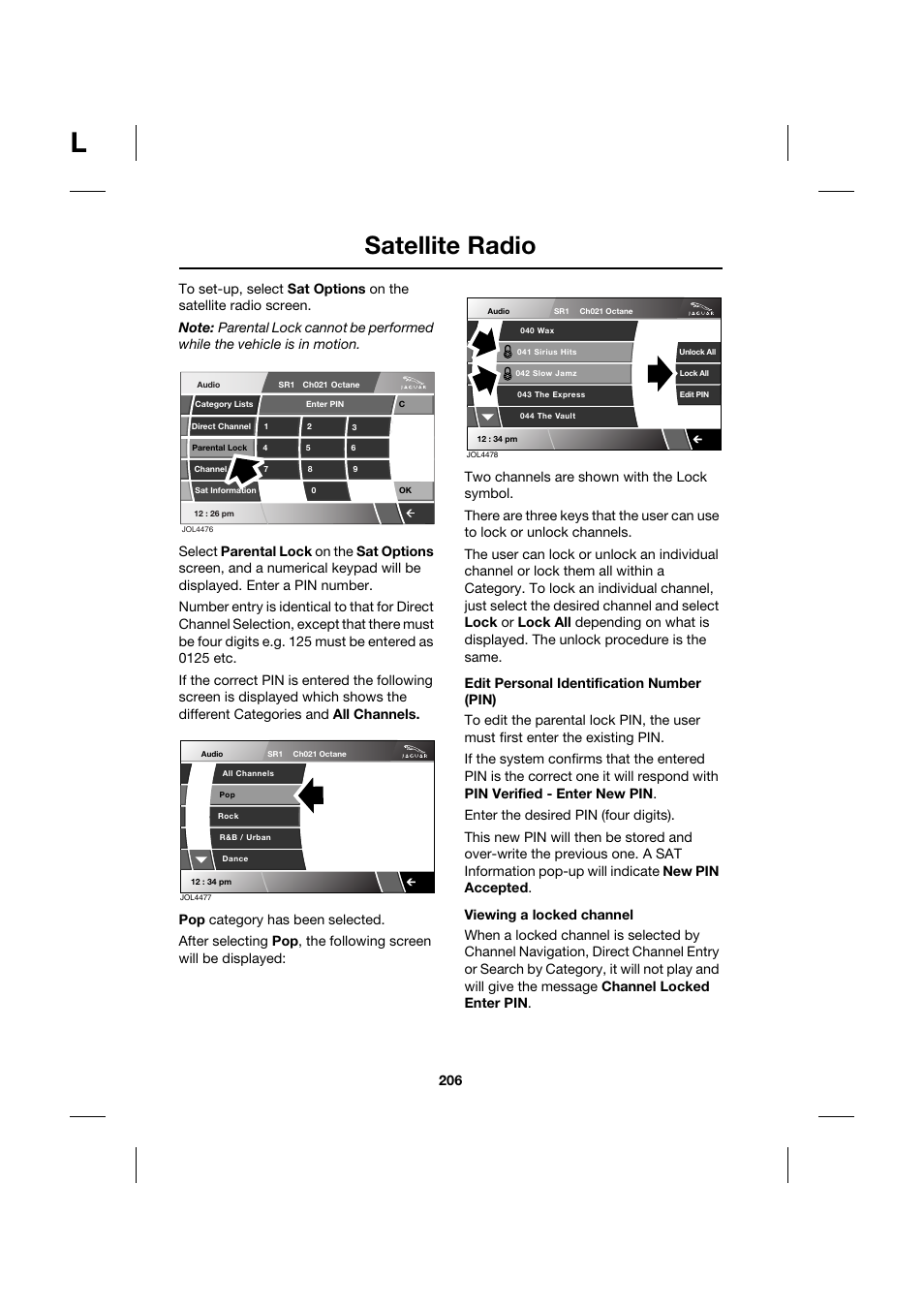 Satellite radio | Jaguar XK JJM 18 02 30 701 User Manual | Page 181 / 260