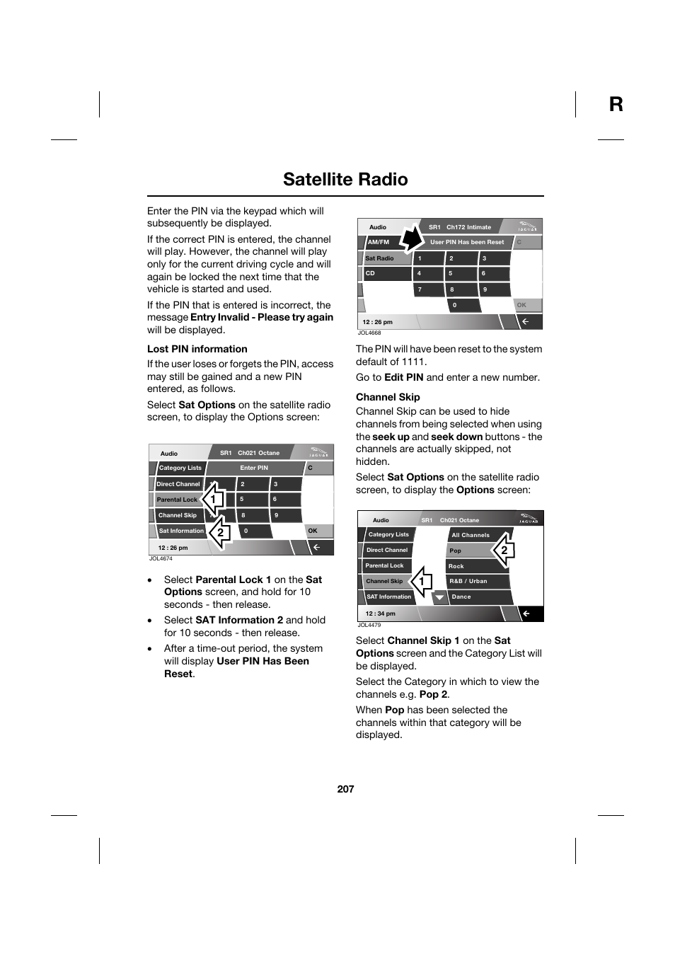 Satellite radio | Jaguar XK JJM 18 02 30 701 User Manual | Page 182 / 260