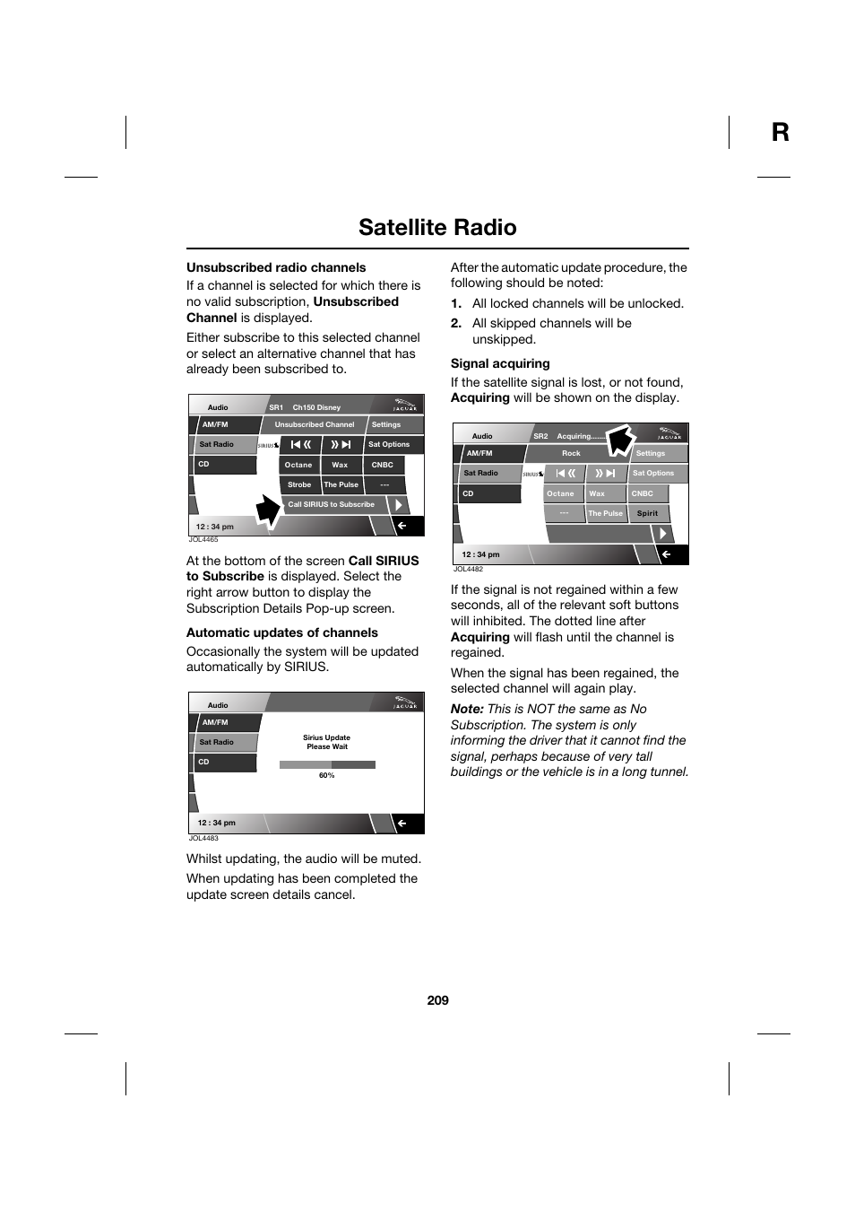 Satellite radio | Jaguar XK JJM 18 02 30 701 User Manual | Page 184 / 260