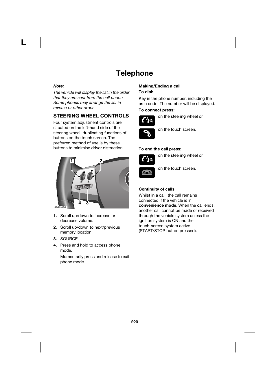 Telephone | Jaguar XK JJM 18 02 30 701 User Manual | Page 195 / 260