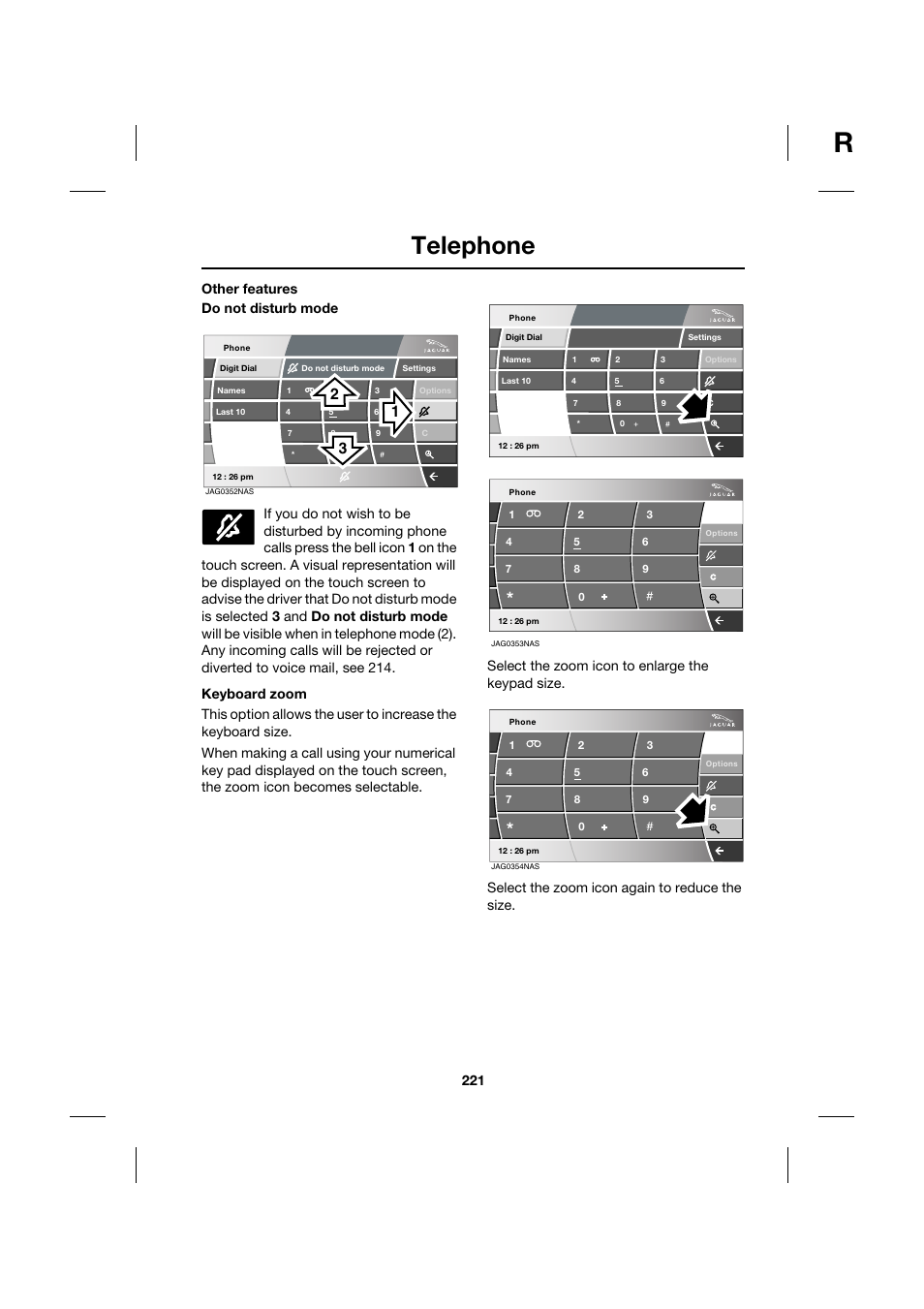 Telephone | Jaguar XK JJM 18 02 30 701 User Manual | Page 196 / 260