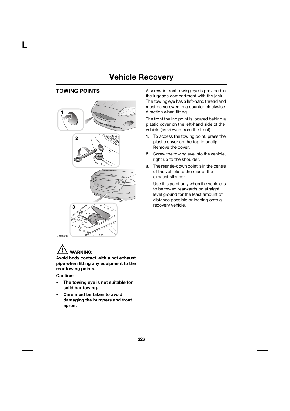 Vehicle recovery | Jaguar XK JJM 18 02 30 701 User Manual | Page 201 / 260