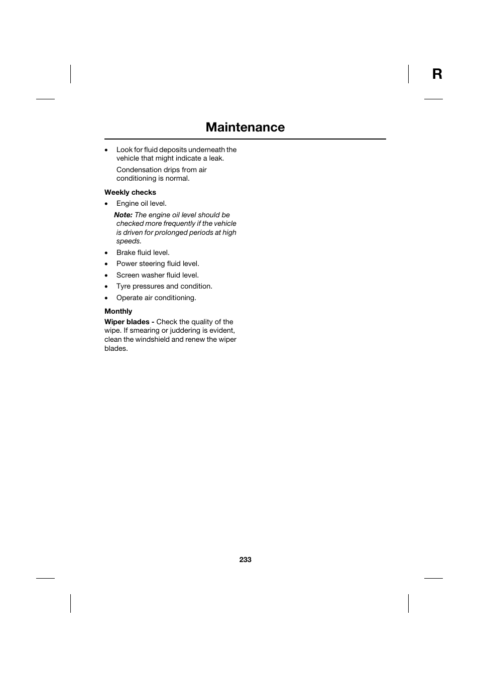 Maintenance | Jaguar XK JJM 18 02 30 701 User Manual | Page 208 / 260