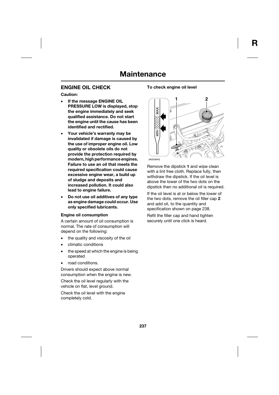 Maintenance | Jaguar XK JJM 18 02 30 701 User Manual | Page 212 / 260