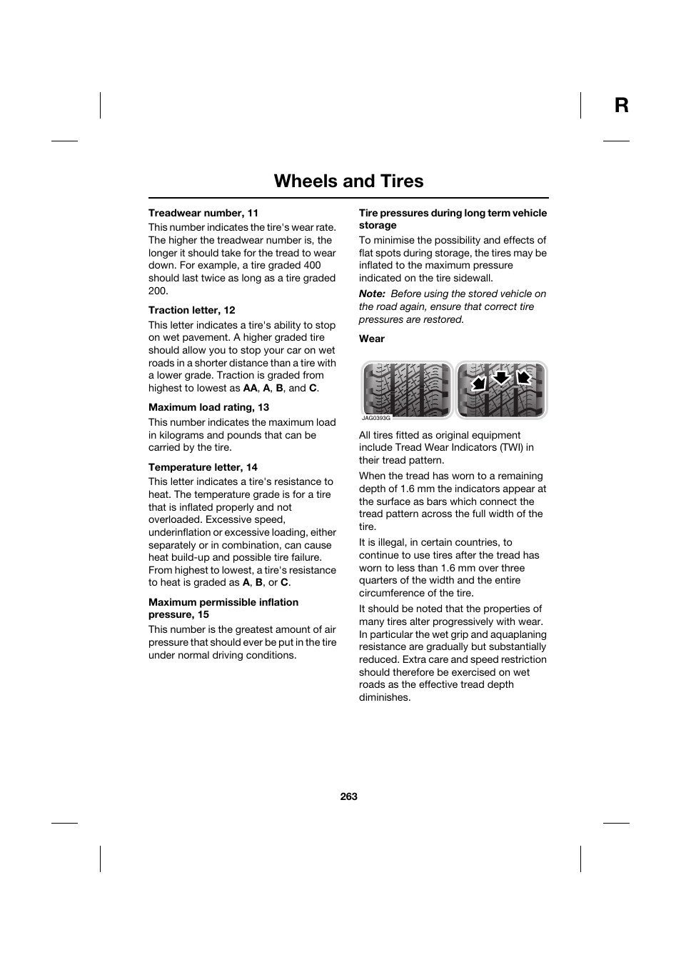 Wheels and tires | Jaguar XK JJM 18 02 30 701 User Manual | Page 229 / 260