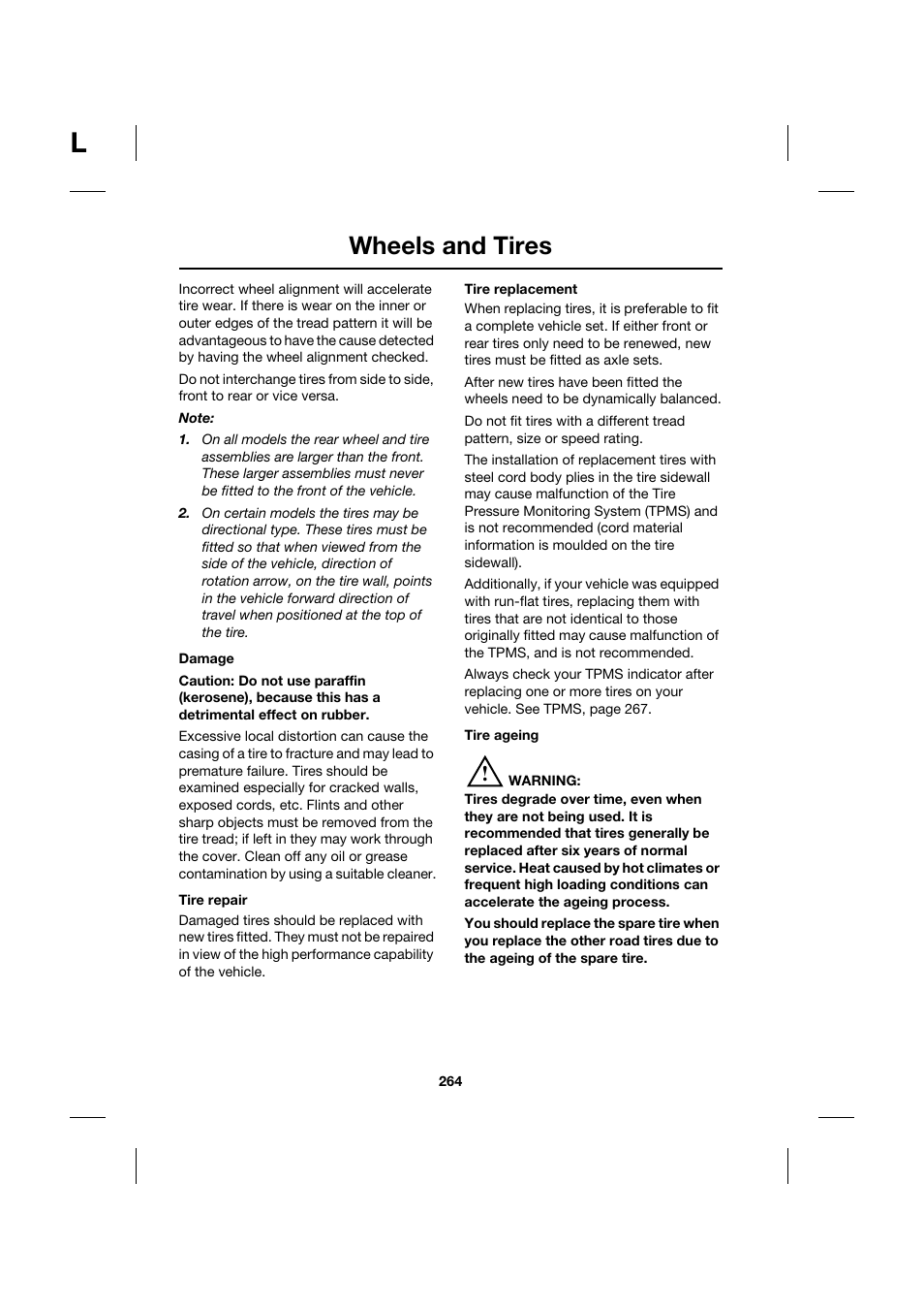Wheels and tires | Jaguar XK JJM 18 02 30 701 User Manual | Page 230 / 260