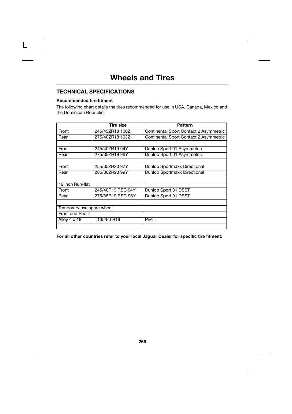 Wheels and tires | Jaguar XK JJM 18 02 30 701 User Manual | Page 232 / 260