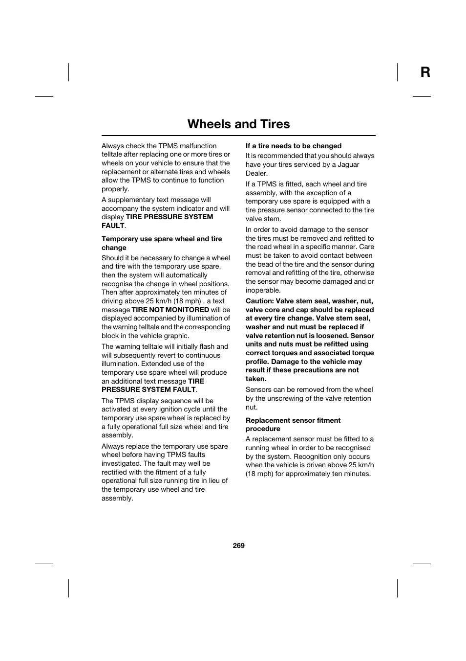 Wheels and tires | Jaguar XK JJM 18 02 30 701 User Manual | Page 235 / 260