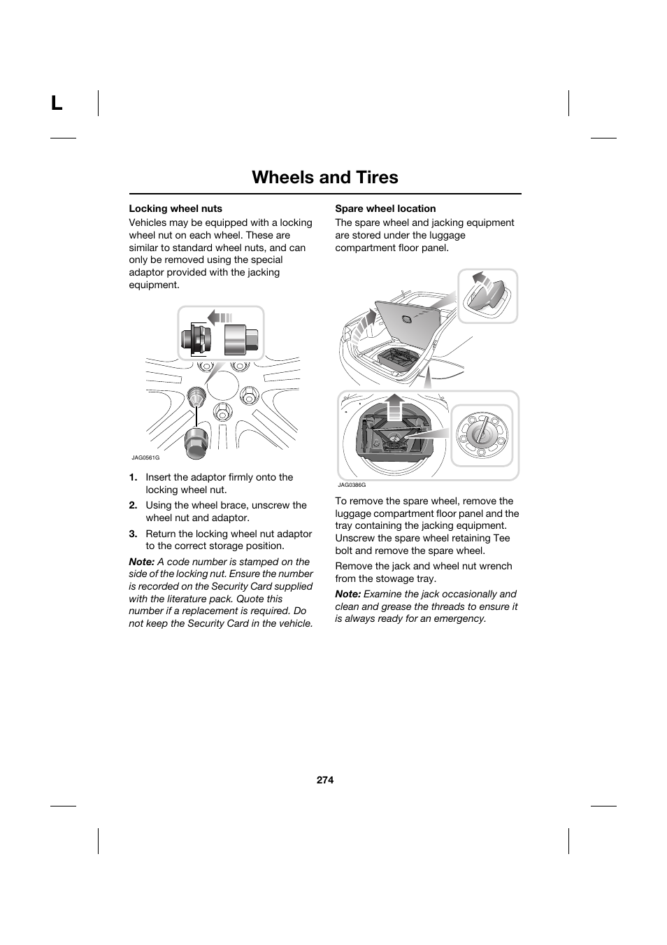 Wheels and tires | Jaguar XK JJM 18 02 30 701 User Manual | Page 240 / 260