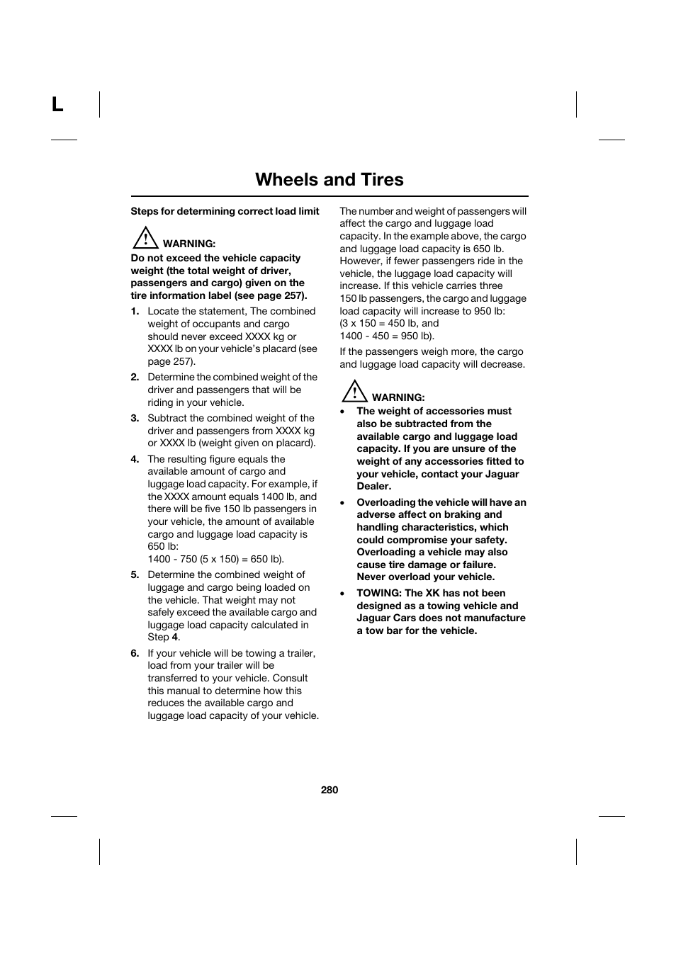 Wheels and tires | Jaguar XK JJM 18 02 30 701 User Manual | Page 246 / 260