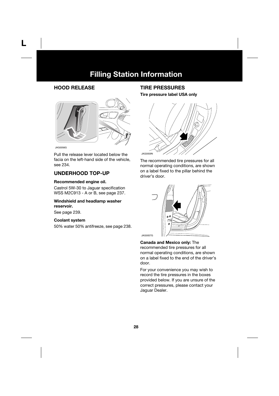 Filling station information | Jaguar XK JJM 18 02 30 701 User Manual | Page 28 / 260