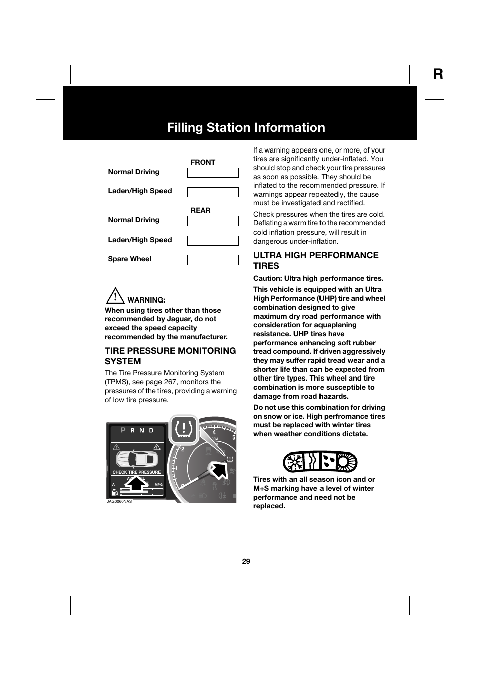 Filling station information | Jaguar XK JJM 18 02 30 701 User Manual | Page 29 / 260