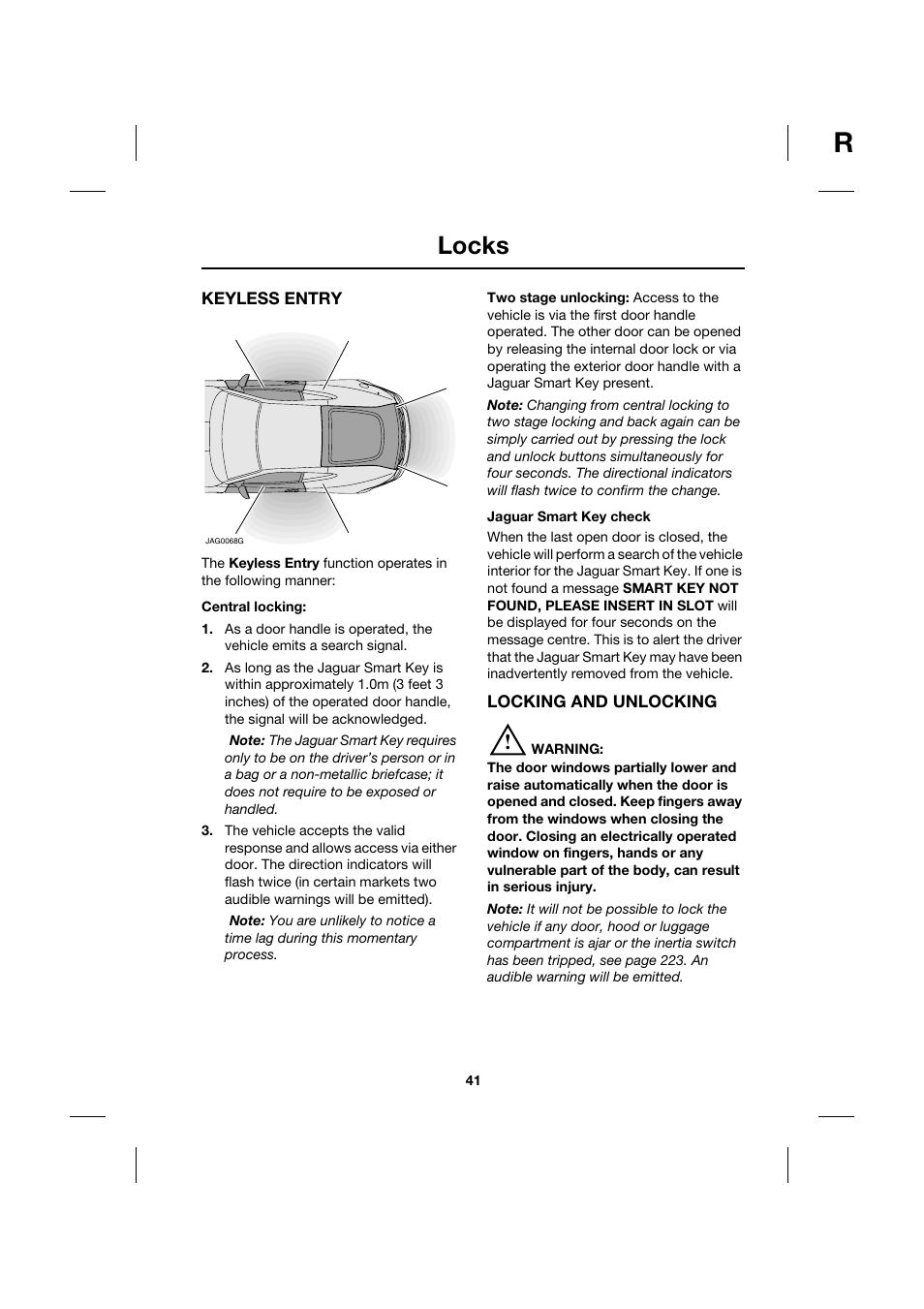 Locks | Jaguar XK JJM 18 02 30 701 User Manual | Page 41 / 260