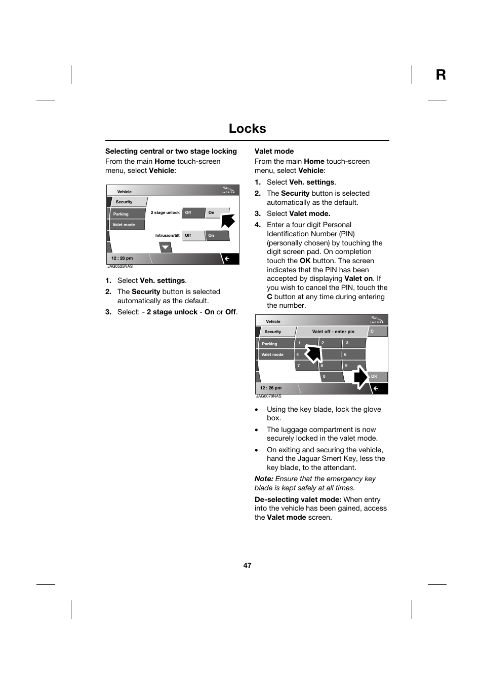 Locks | Jaguar XK JJM 18 02 30 701 User Manual | Page 47 / 260