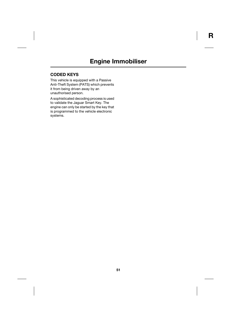 Engine immobiliser | Jaguar XK JJM 18 02 30 701 User Manual | Page 51 / 260