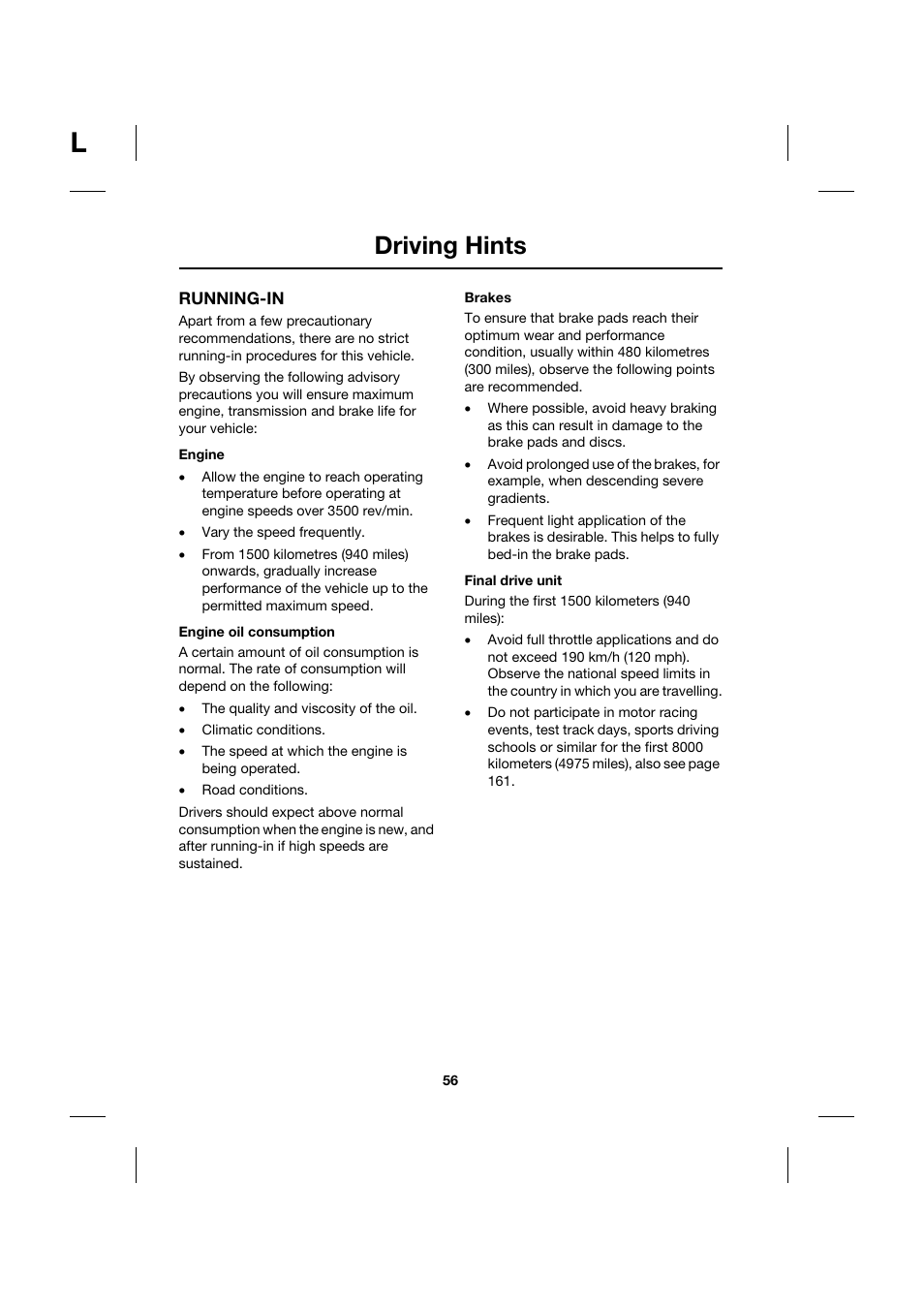 Driving hints | Jaguar XK JJM 18 02 30 701 User Manual | Page 52 / 260