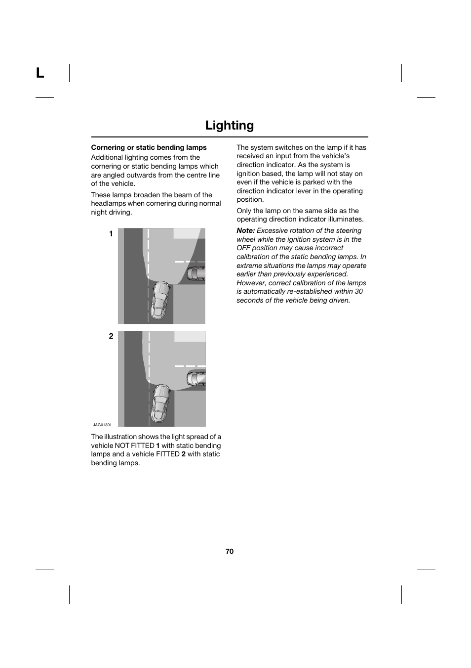 Lighting | Jaguar XK JJM 18 02 30 701 User Manual | Page 61 / 260