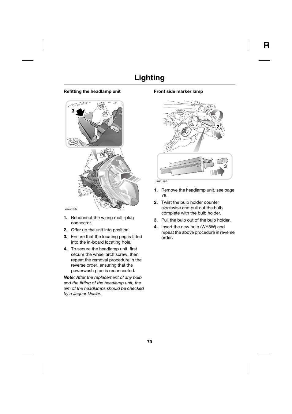 Lighting | Jaguar XK JJM 18 02 30 701 User Manual | Page 70 / 260