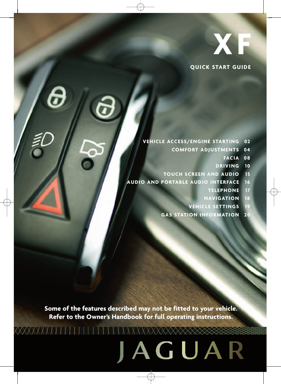 Jaguar XF User Manual | 20 pages