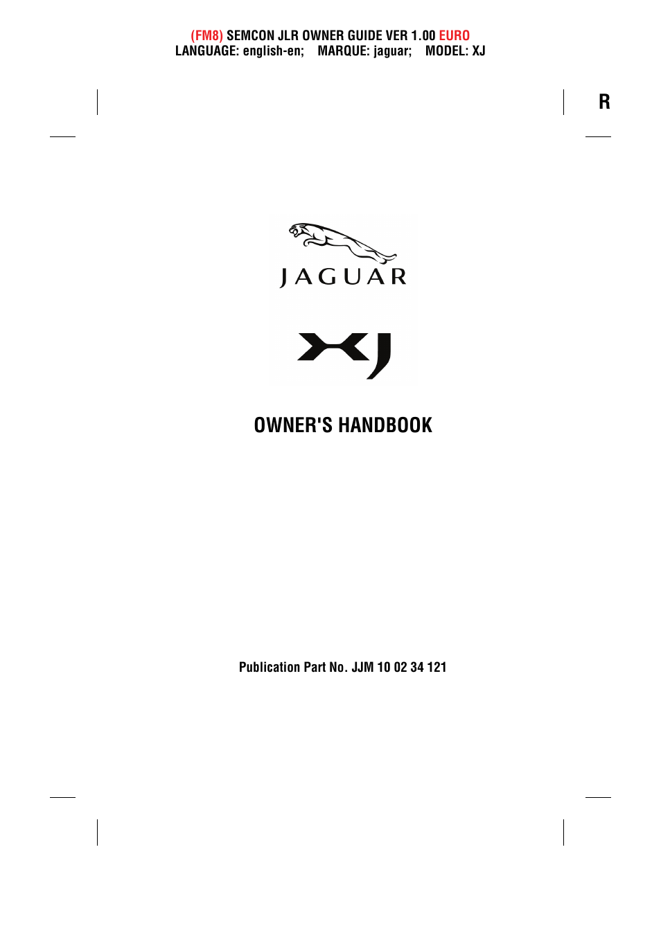 Jaguar XJ User Manual | 207 pages