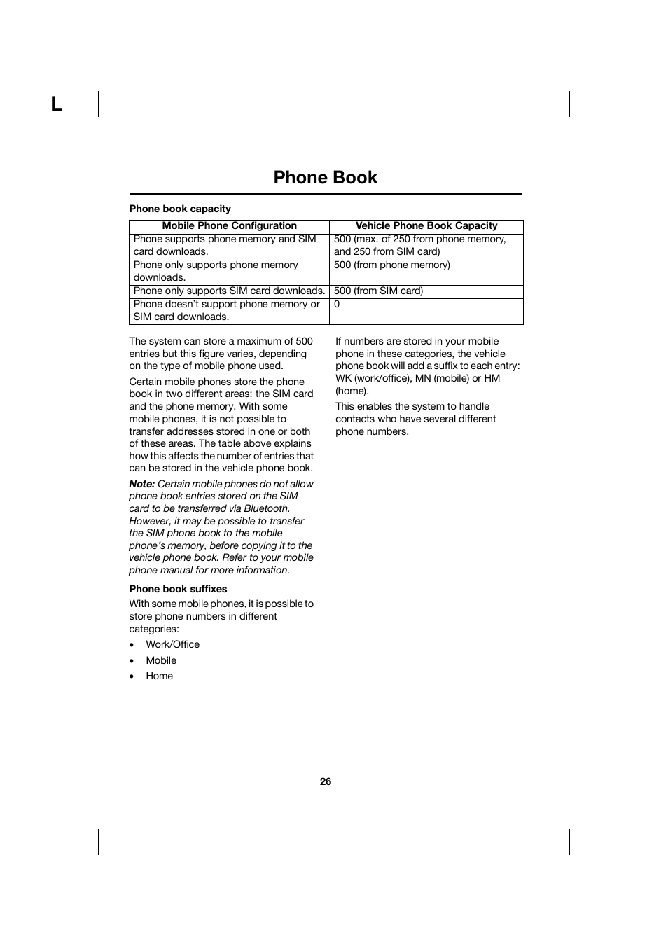 Phone book | Jaguar bluetooth handbook JLM10 31 99 552 User Manual | Page 26 / 41