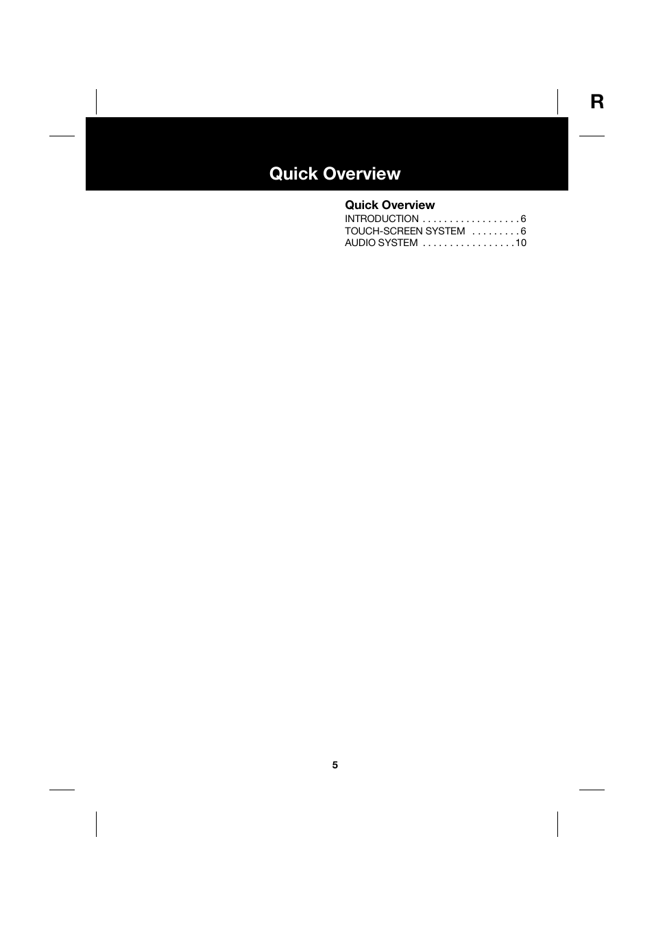 Quick overview | Jaguar bluetooth handbook JLM10 31 99 552 User Manual | Page 5 / 41