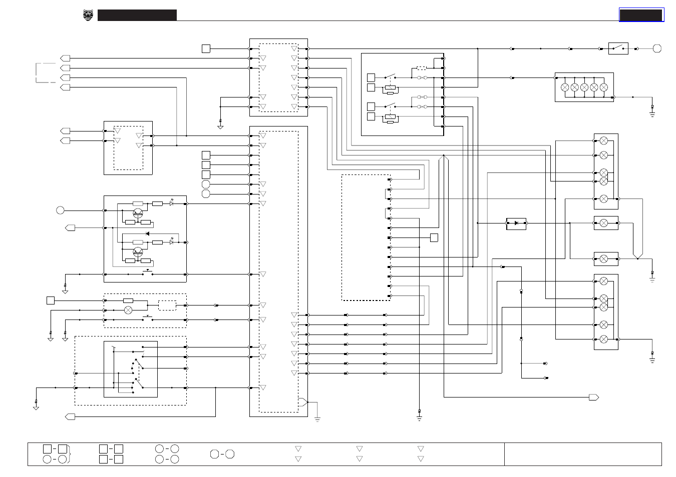 Xj series 1998, Exterior lighting: row rear, Fig. 09.4 | Jaguar XJ User Manual | Page 57 / 158