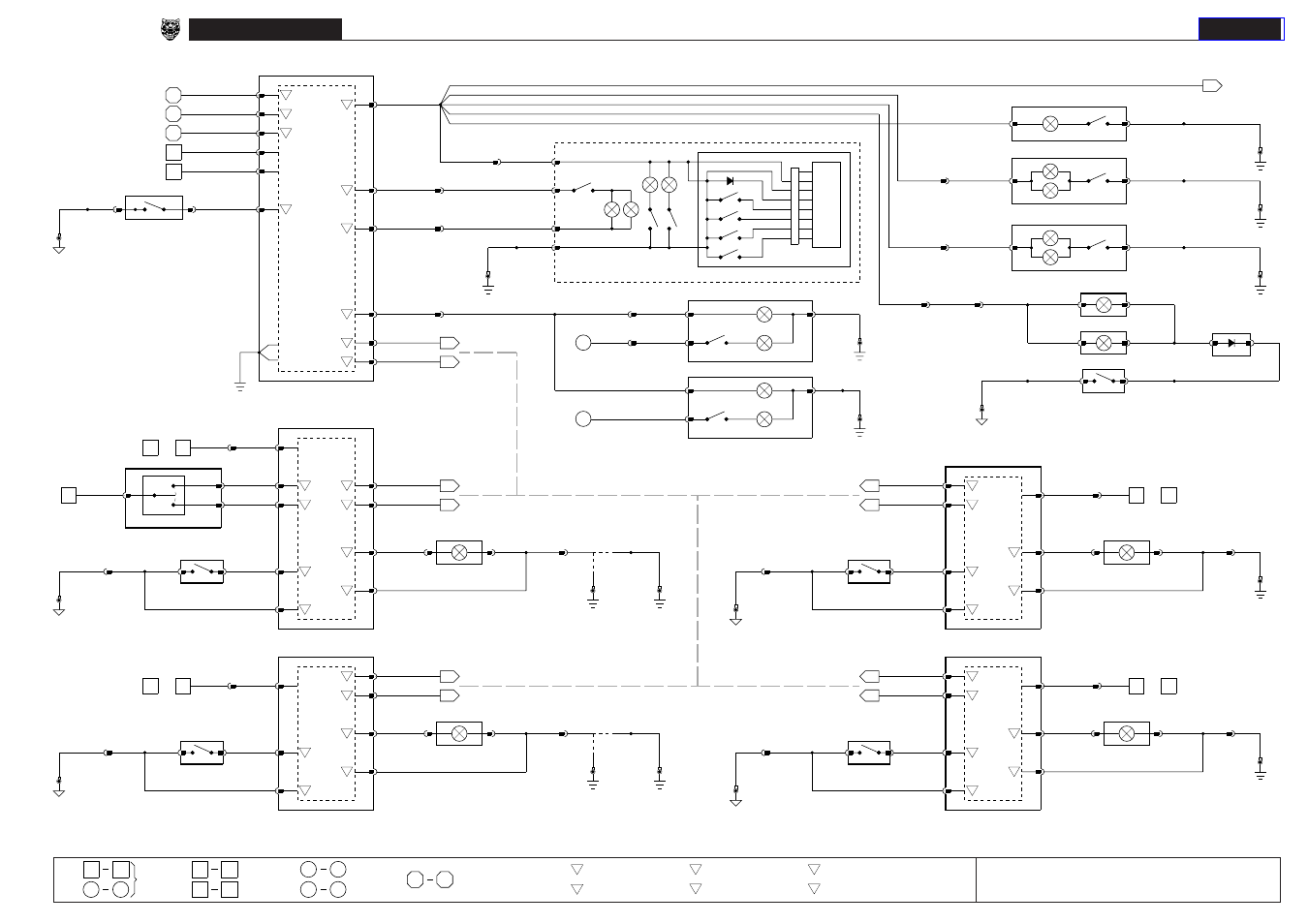 10 interior lighting, Xj series 1998, Interior lighting; garage door opener | Fig. 10.1 | Jaguar XJ User Manual | Page 59 / 158