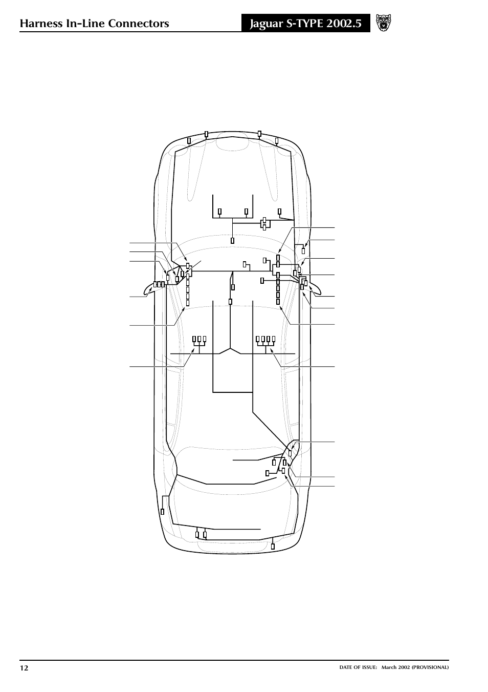 Harness in-line connectors | Jaguar S-TYPE 2002 User Manual | Page 13 / 79