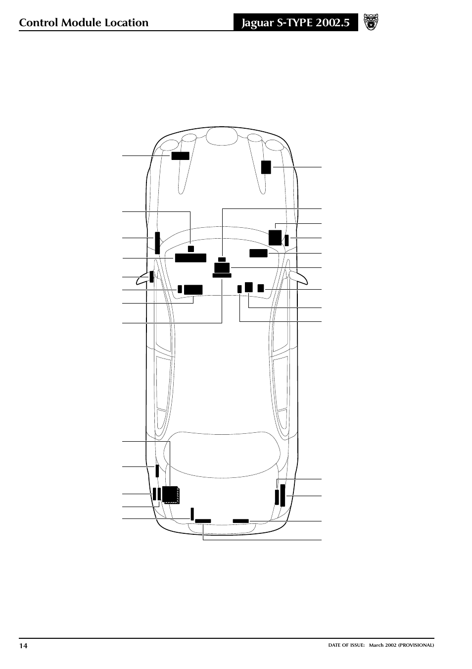 Control module location | Jaguar S-TYPE 2002 User Manual | Page 15 / 79