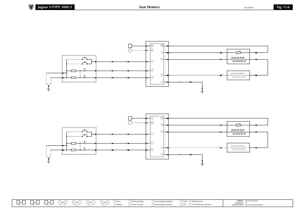 Seat heaters, Fig. 11.6 | Jaguar S-TYPE 2002 User Manual | Page 55 / 79