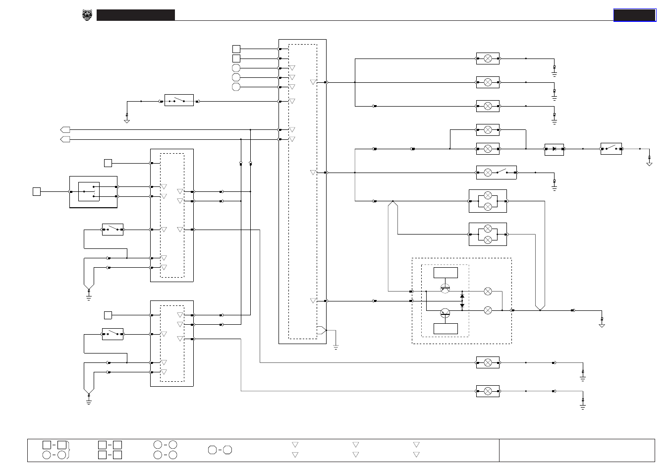 10 interior lighting, Interior lighting, Fig. 10.1 | Jaguar XK8 User Manual | Page 49 / 129