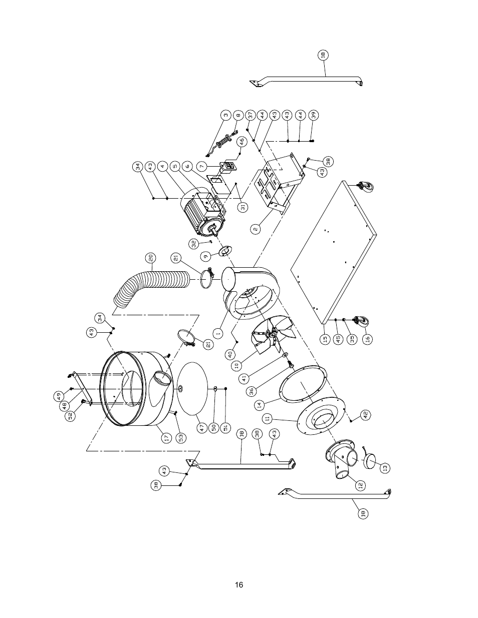 Parts breakdown | Jet Tools DC-1200CK User Manual | Page 16 / 24
