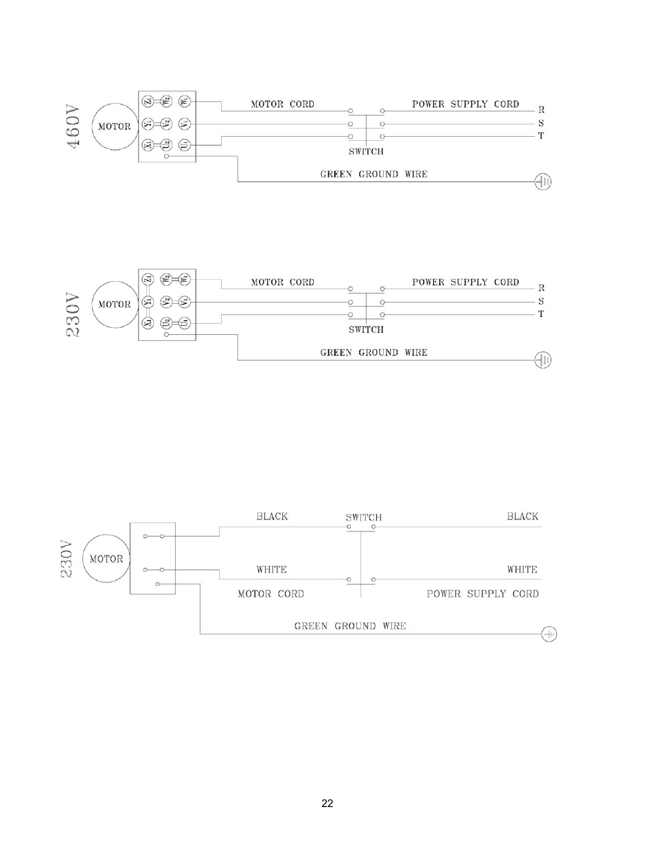 Wiring diagram | Jet Tools DC-1200CK User Manual | Page 22 / 24