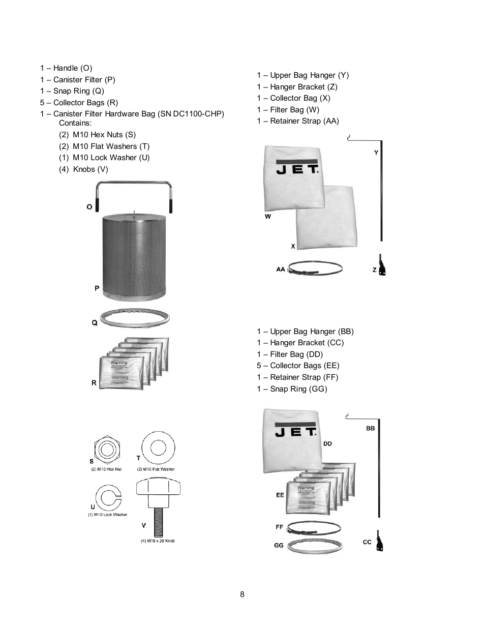 Jet Tools DC-1200CK User Manual | Page 8 / 24