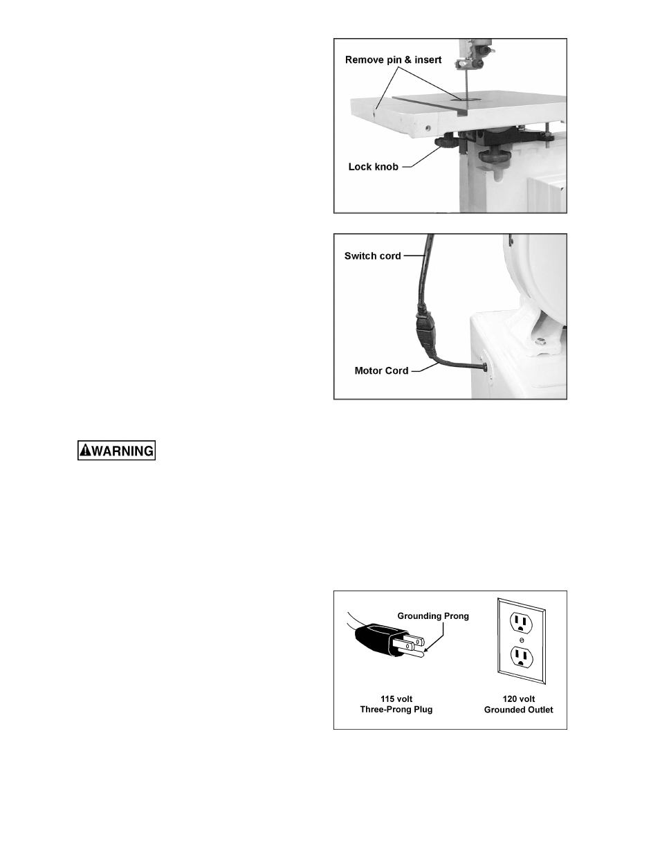 Grounding instructions | Jet Tools JWBS-14OS User Manual | Page 14 / 32