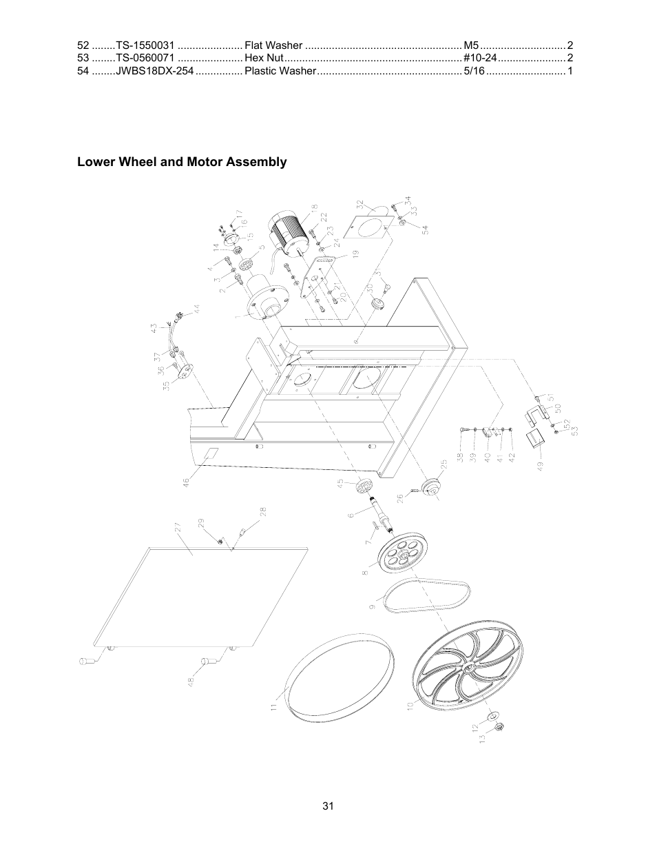 Jet Tools JWBS-18X User Manual | Page 31 / 40