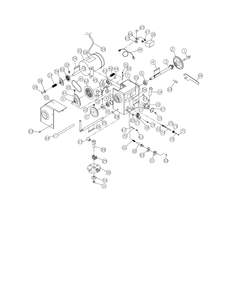 Headstock assembly | Jet Tools 708358 User Manual | Page 24 / 32