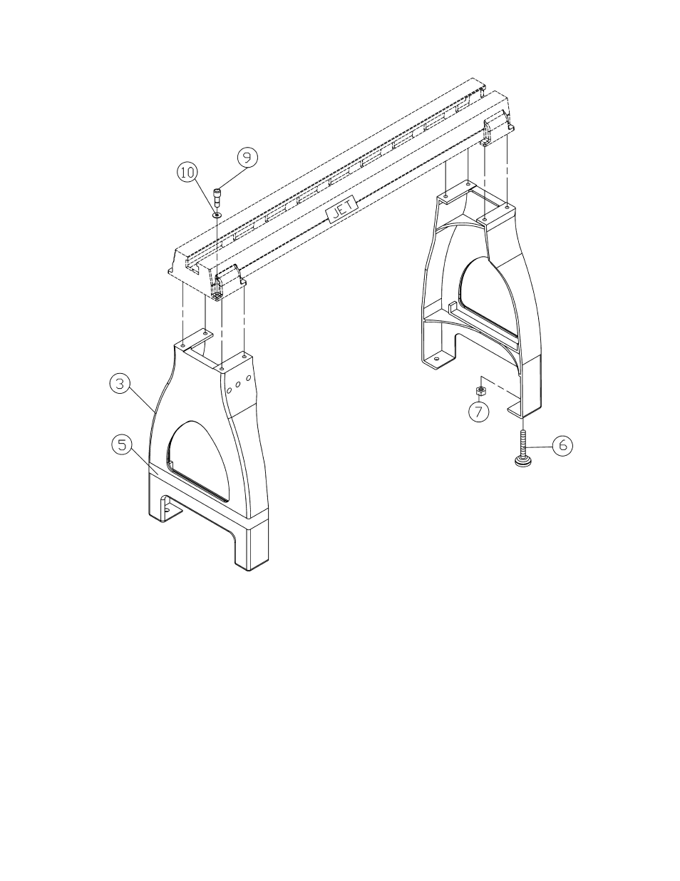 Stand assembly (optional accessory) | Jet Tools 708358 User Manual | Page 27 / 32