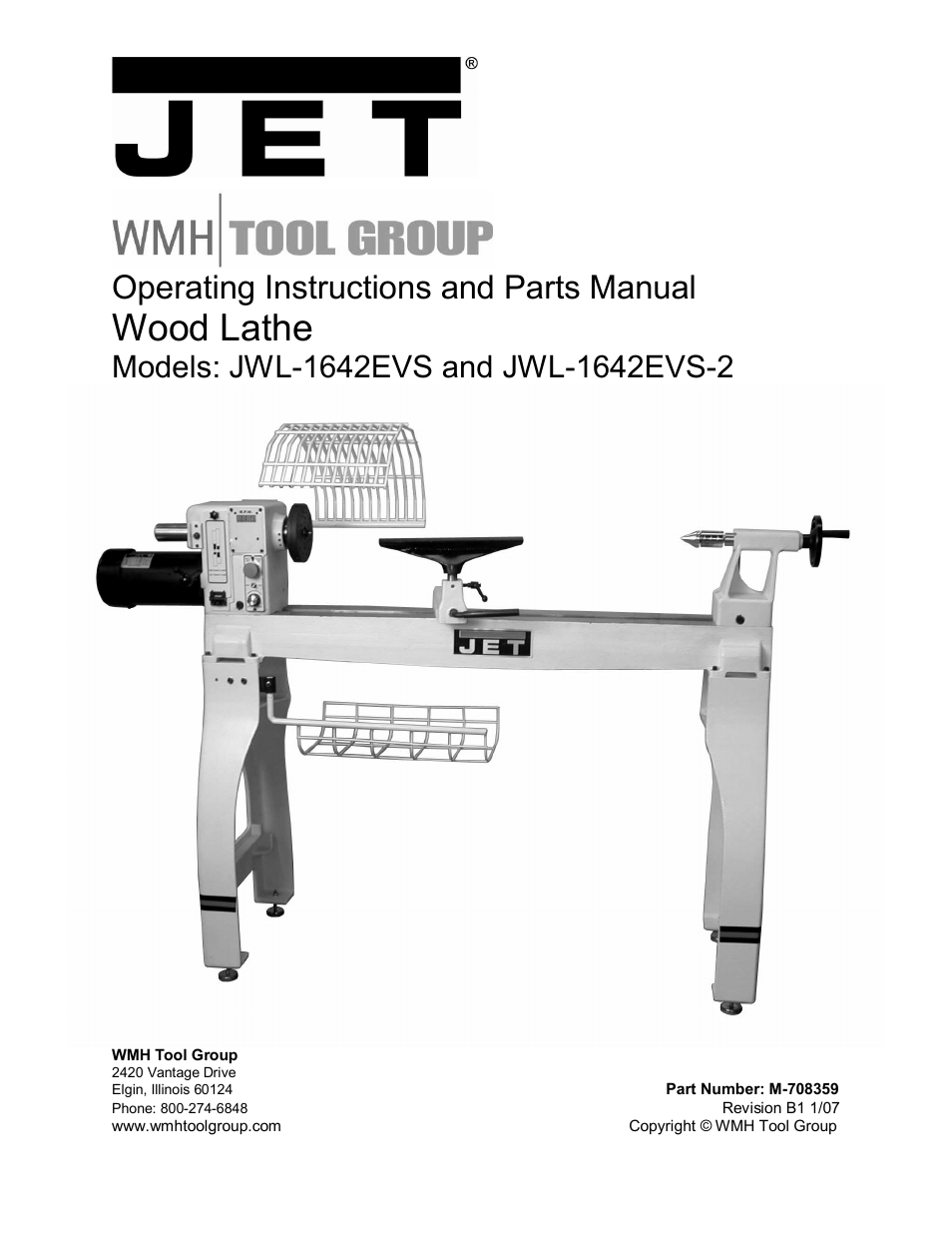 Jet Tools JWL-1642EVS-2 User Manual | 32 pages